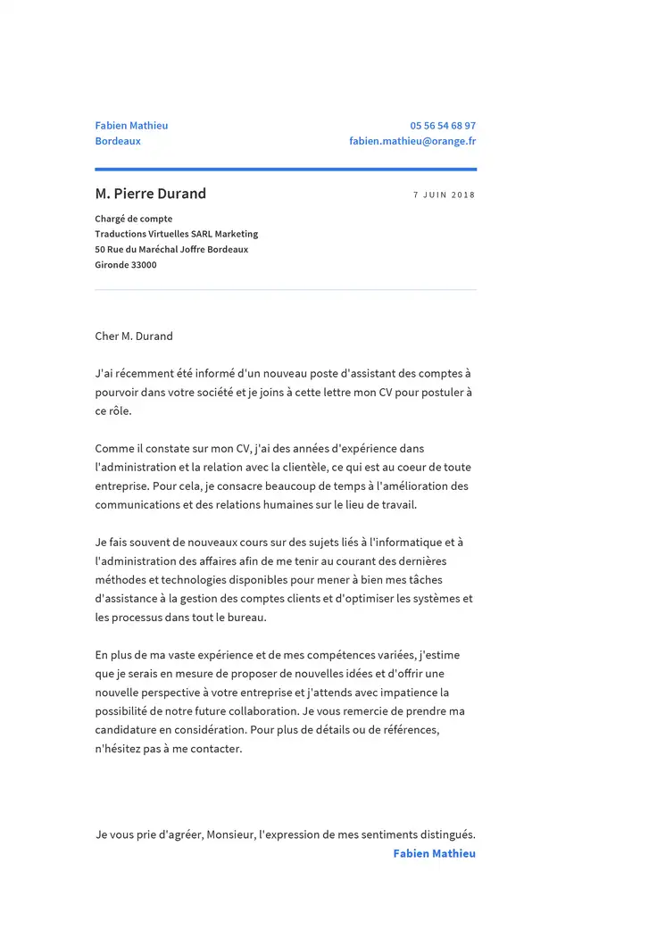 CV template Moderne